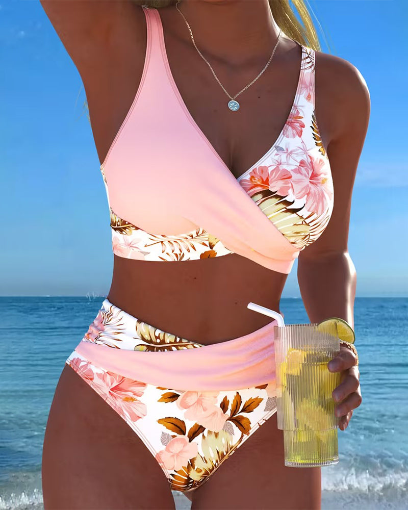 Jolina | Floral Split Bikini
