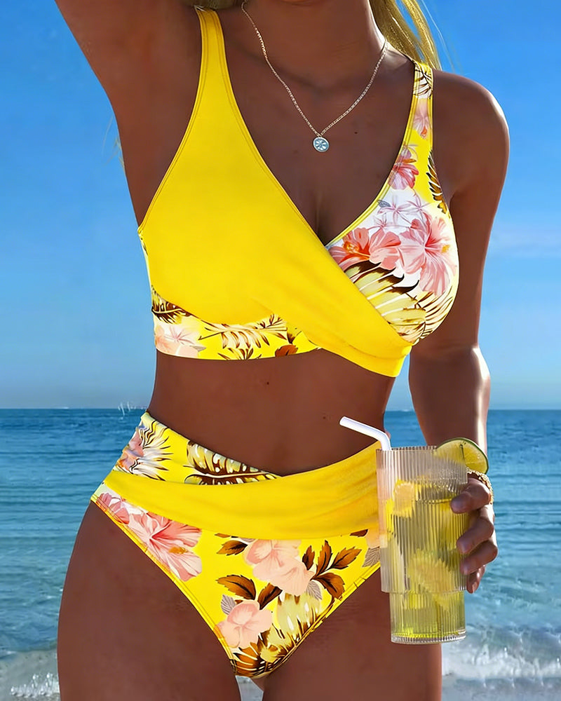 Jolina | Floral Split Bikini