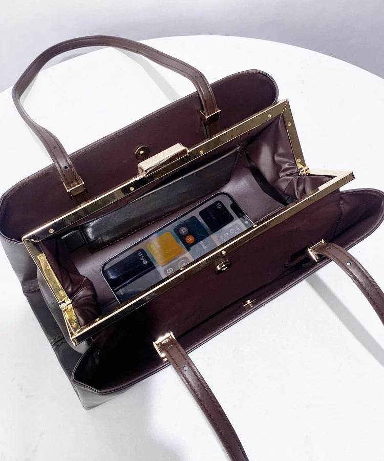 Luna | Elegant Multi-layer Faux Leather Shoulder Handbag