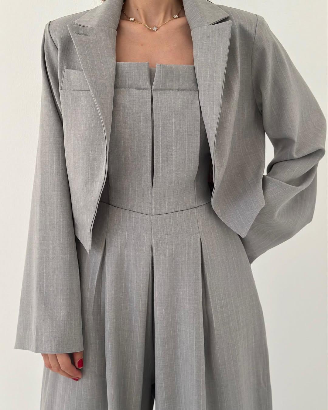 Lauralie | Strapless Blazer-Style Jumpsuit