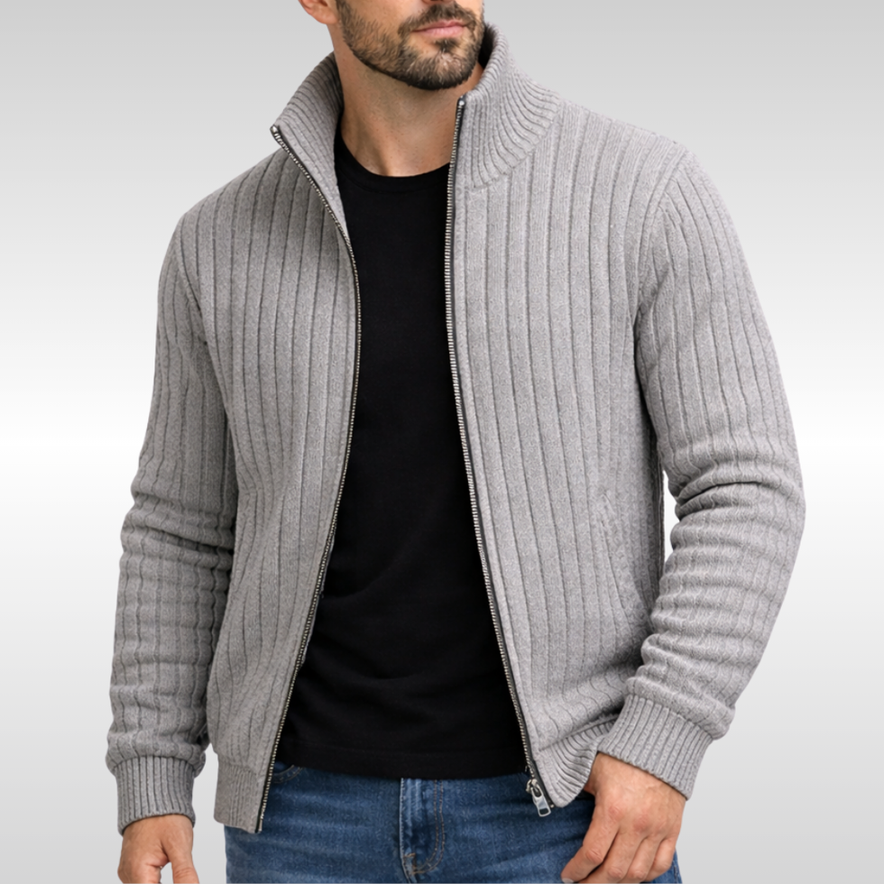 Roald | Classic Zip-Up Cardigan