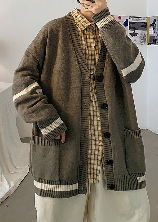 Bruno | Striped Pockets Knitted Cardigans