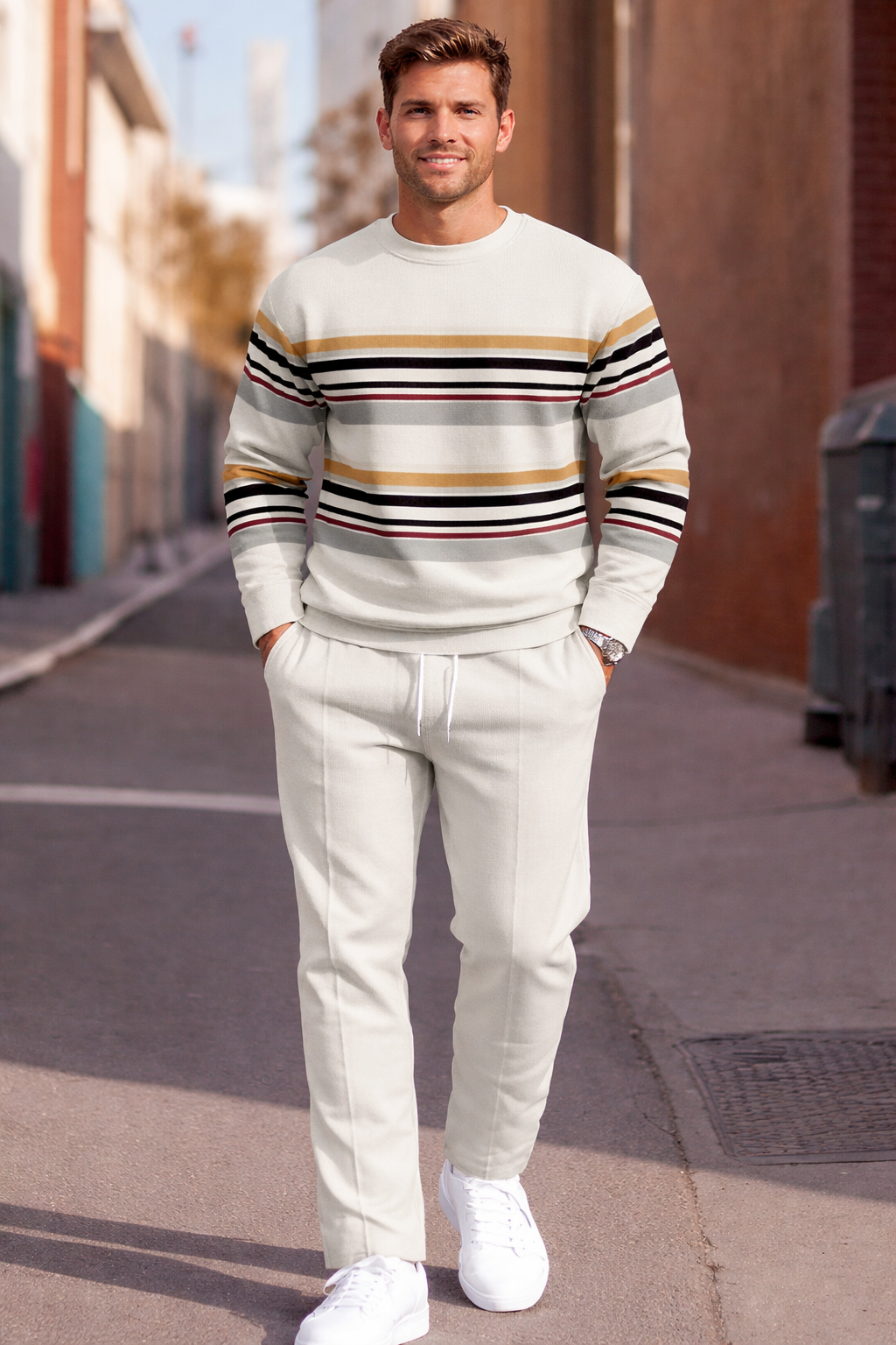 Hugo | Colorblock Round Neck Casual Sports Set