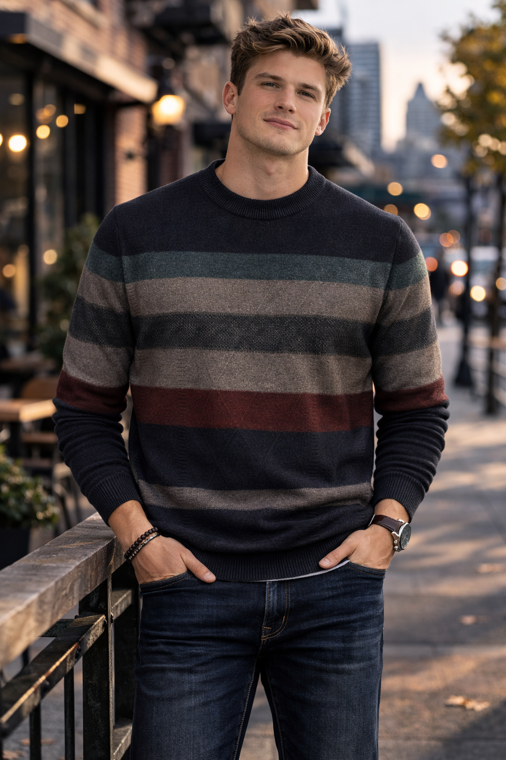 Keller | Thick Striped Sweater