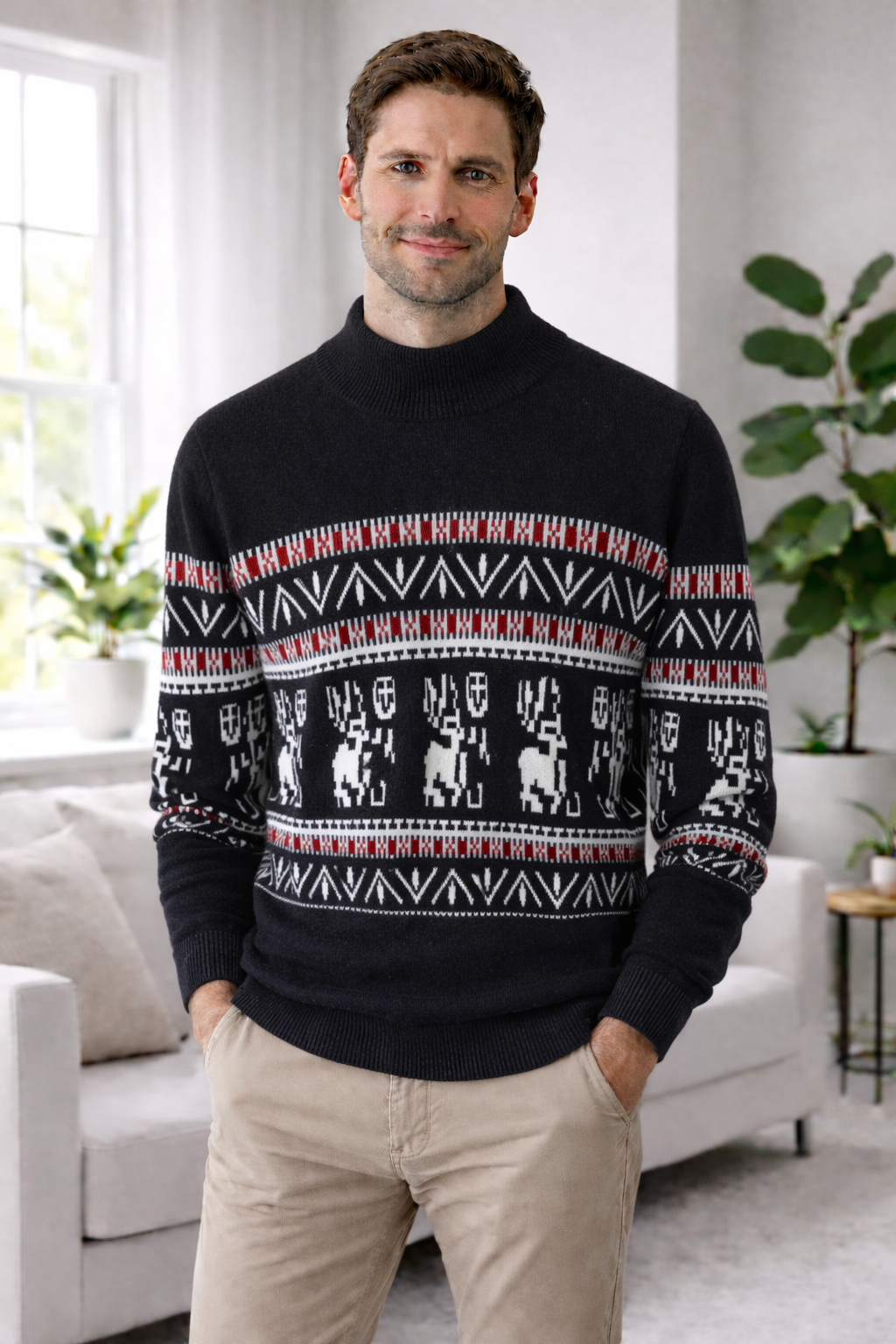 Norman | Nordic Pattern Cashmere Sweater
