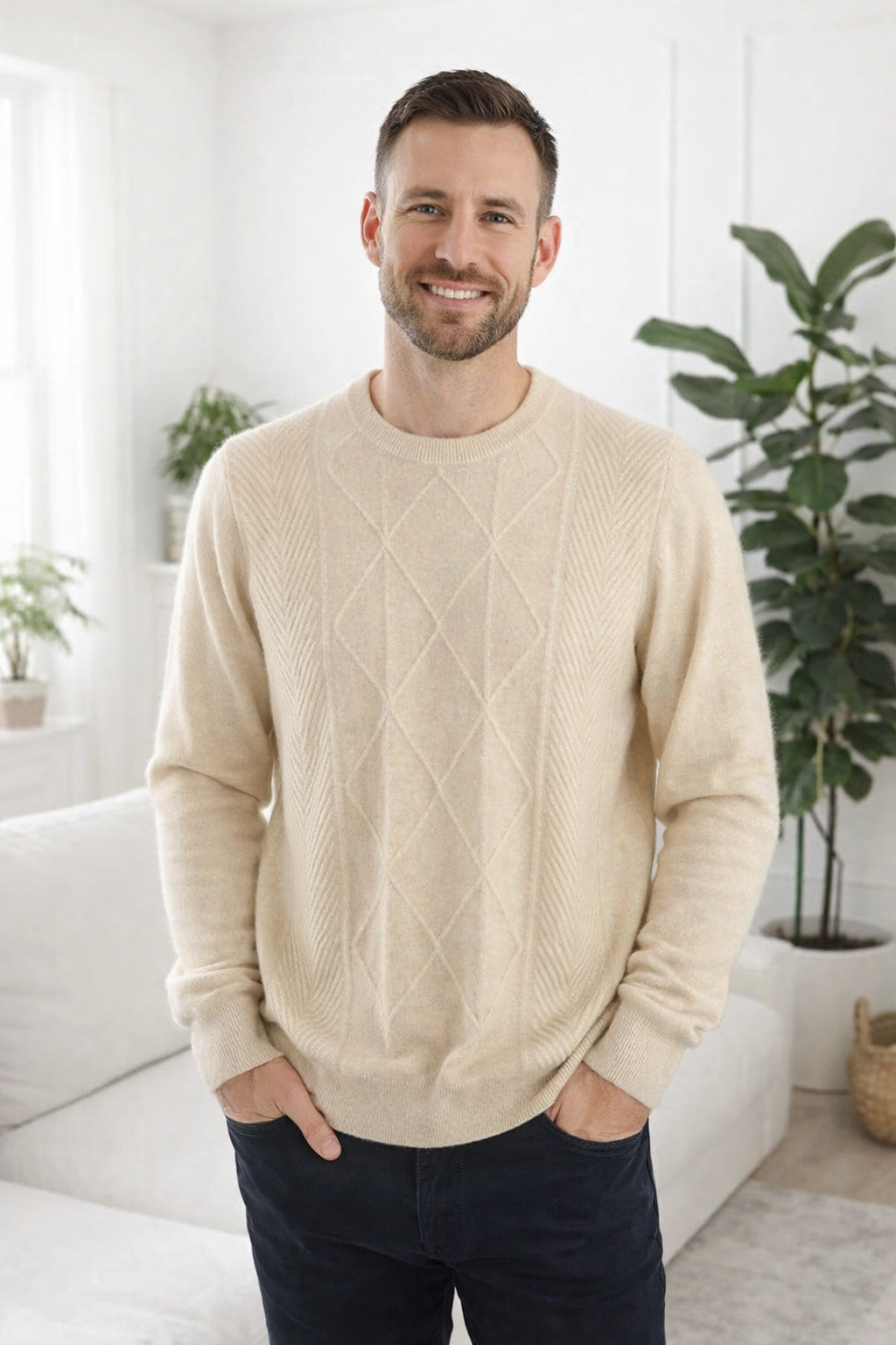 Axel | Diamond Knit Cashmereblend Sweater