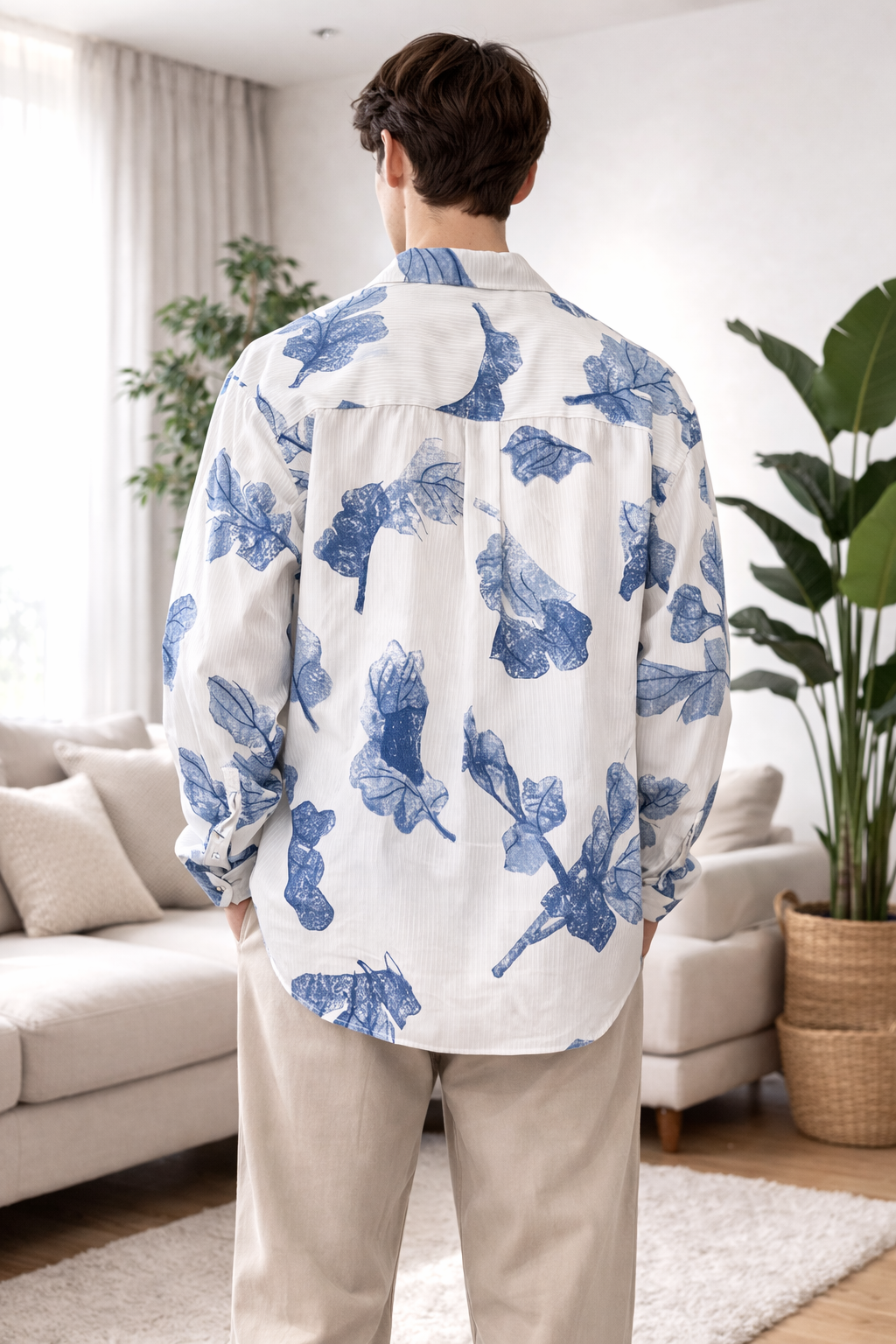 Bleu | Striped Button Cotton Shirt