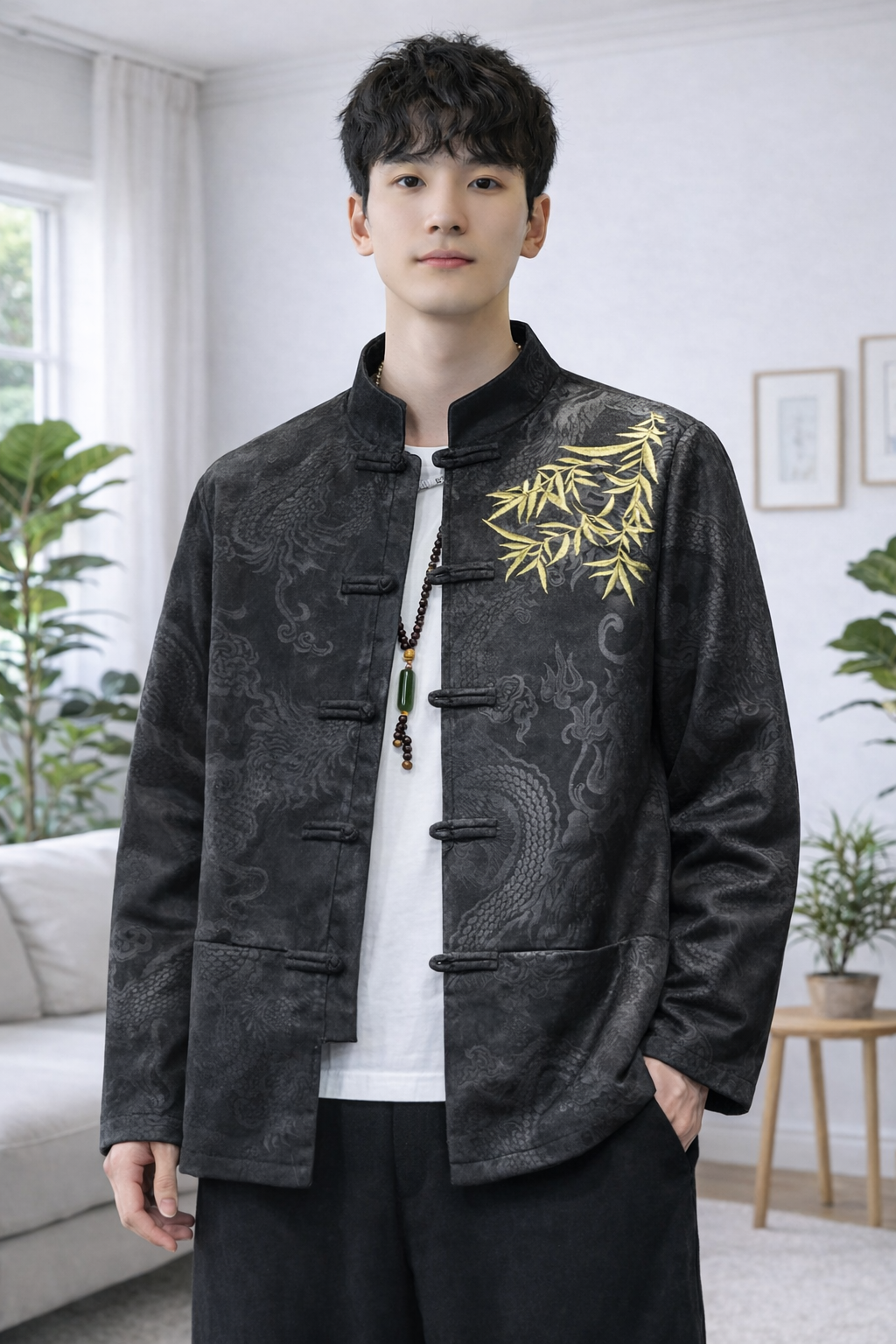 Chino | Embroideried Pocket Men's Jacket