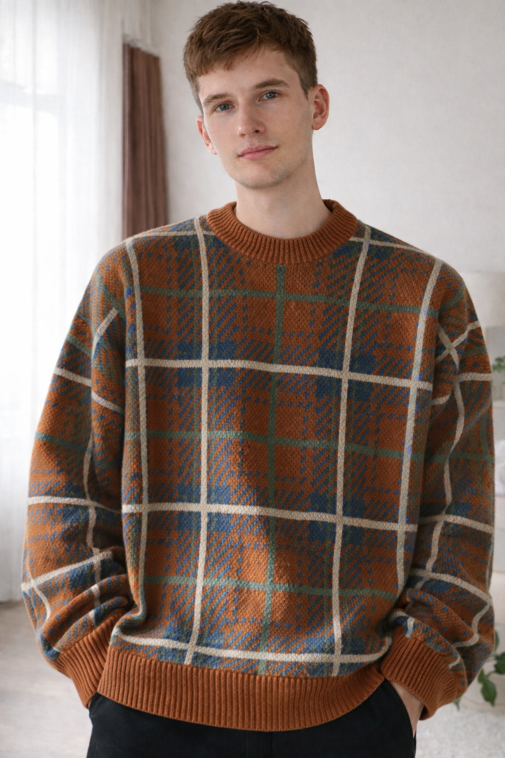 Fred | Plaid Cozy Knit Sweater