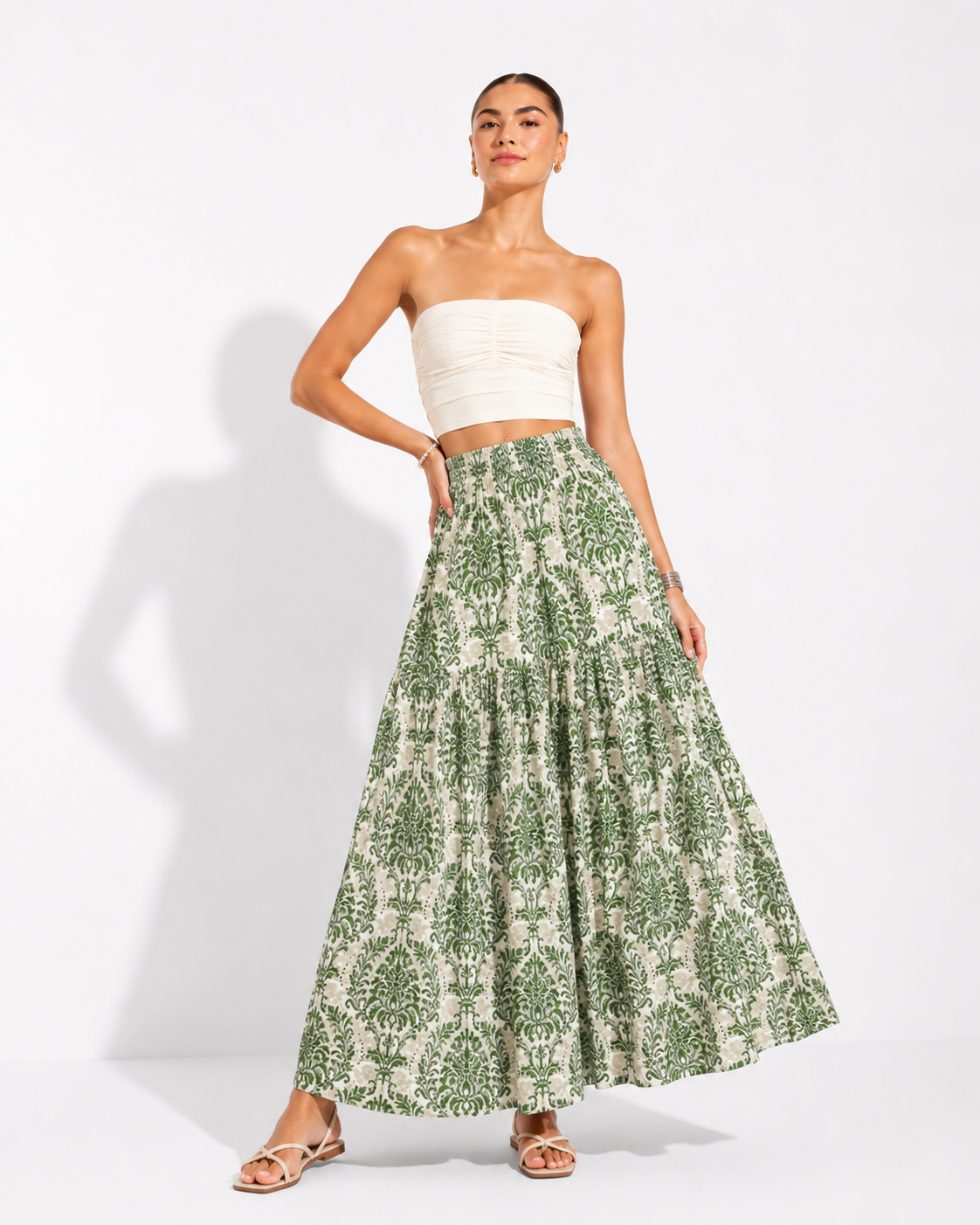 Rhea Smocked Waist Skirt