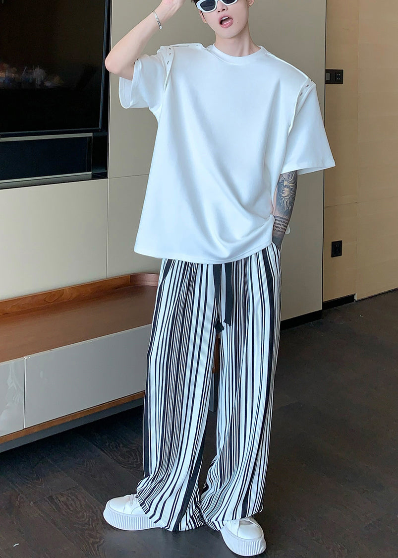 Cole | Oversized Striped Cotton Pants