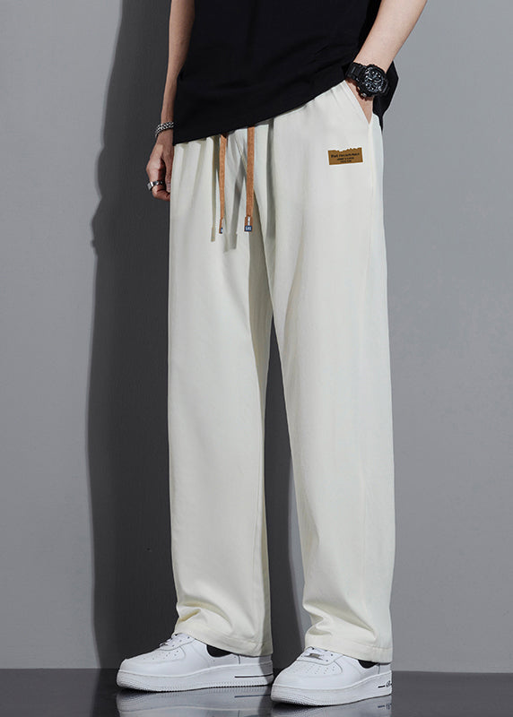 Travis | White Oversized Cotton Pants