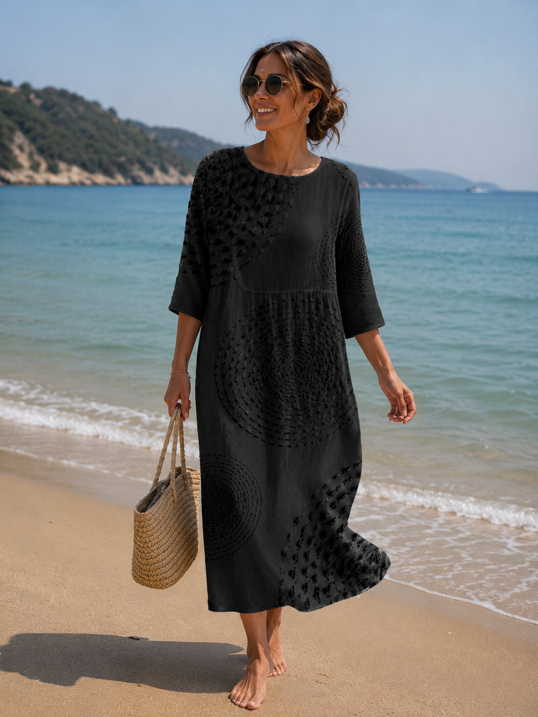 Dai | Casual Dress in Simple Solid Color Design