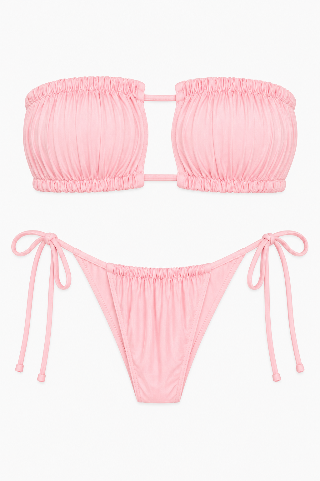 Ina | Ruched Bandeau Bikini Set
