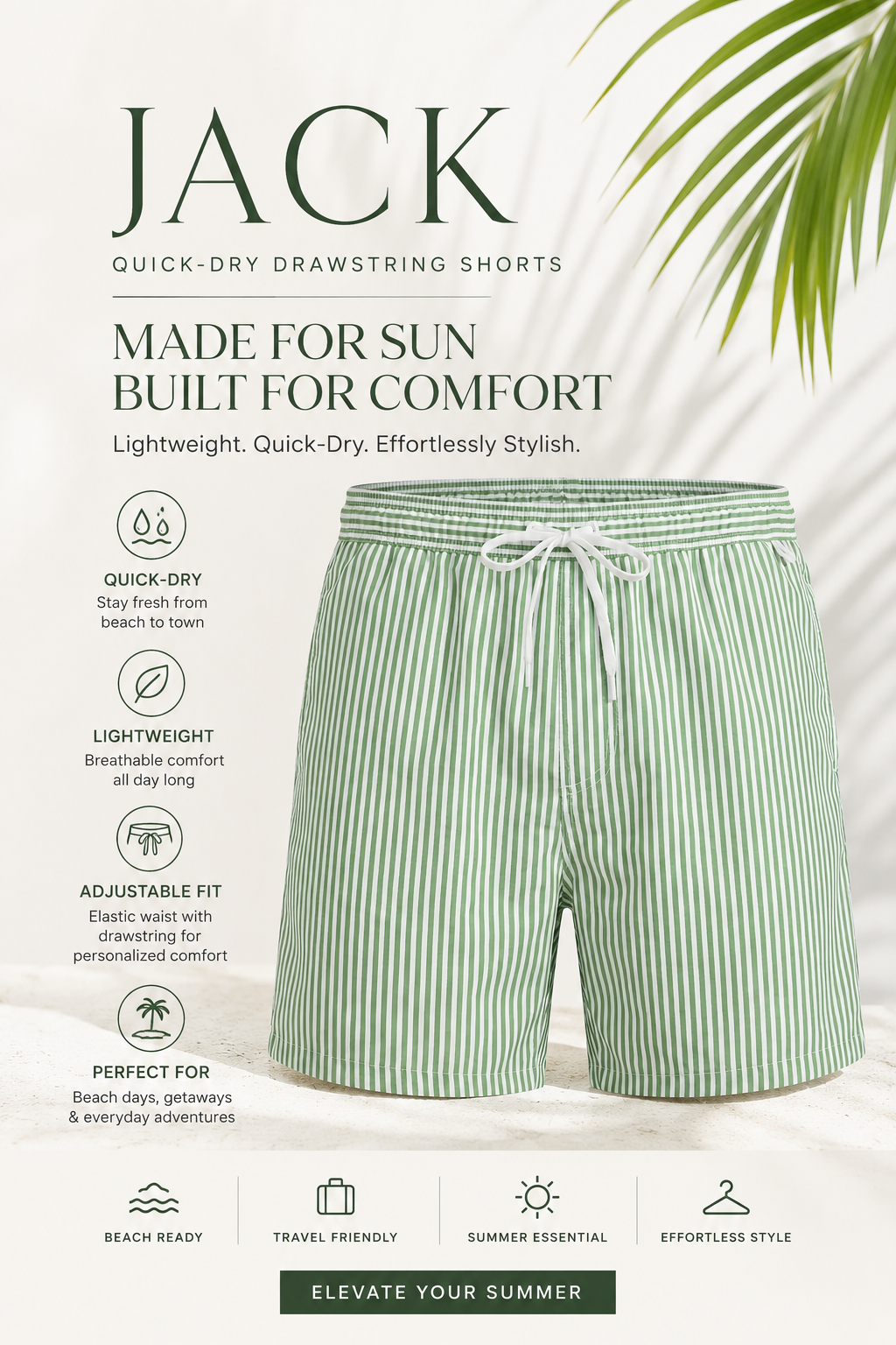 Jack | Quick-Dry Drawstring Shorts