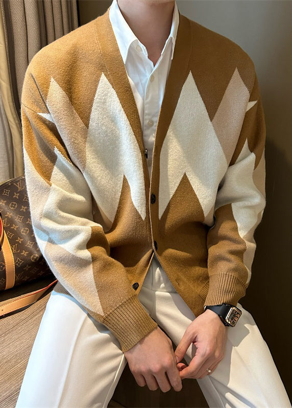 Jimmy | Plaid Cozy Knit V-Neck Coat