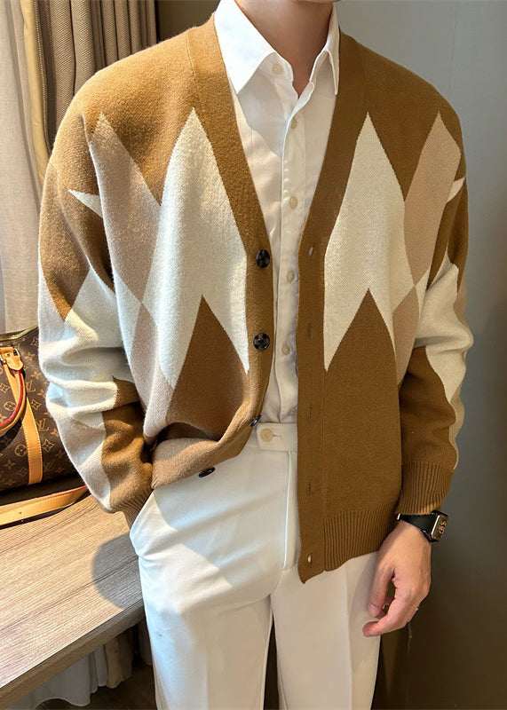 Jimmy | Plaid Cozy Knit V-Neck Coat