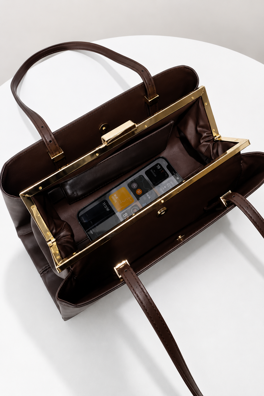 Luna | Elegant Multi-layer Faux Leather Shoulder Handbag