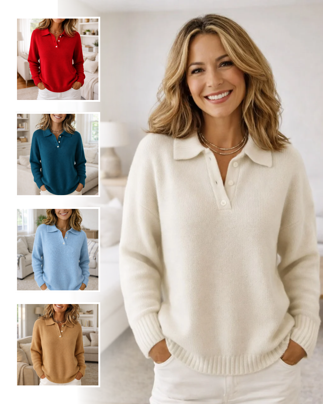 Livia | Soft Knit Sweater with Collar