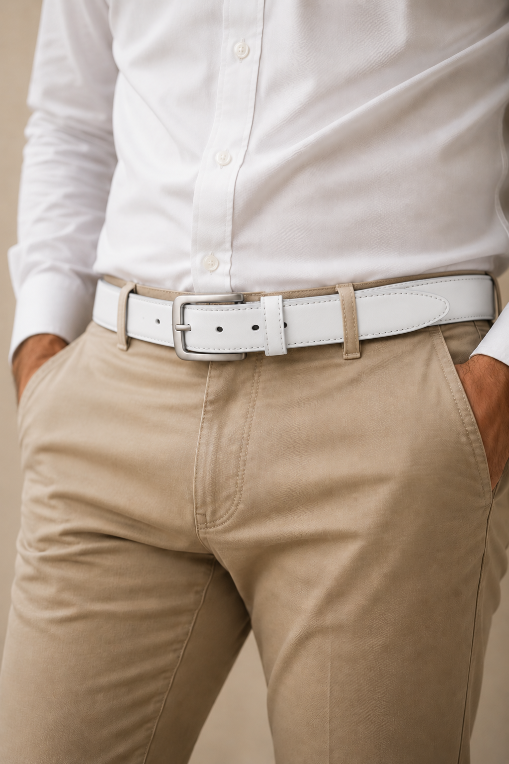 Ryder | Leather Belt with Matte Metal Buckle