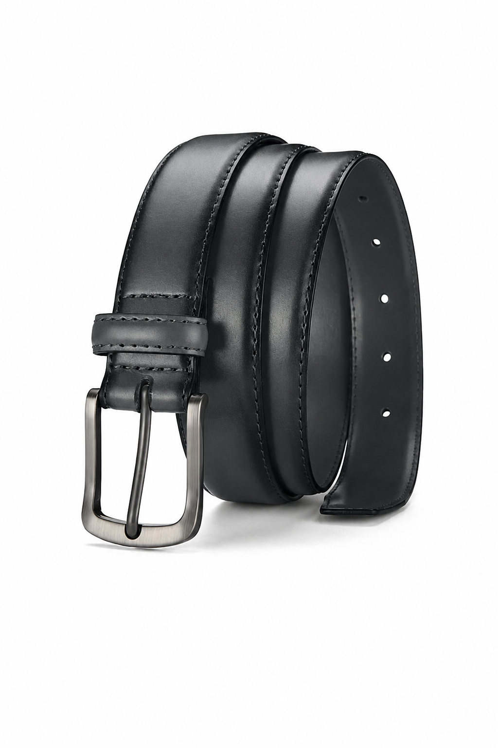 Ryder | Leather Belt with Matte Metal Buckle
