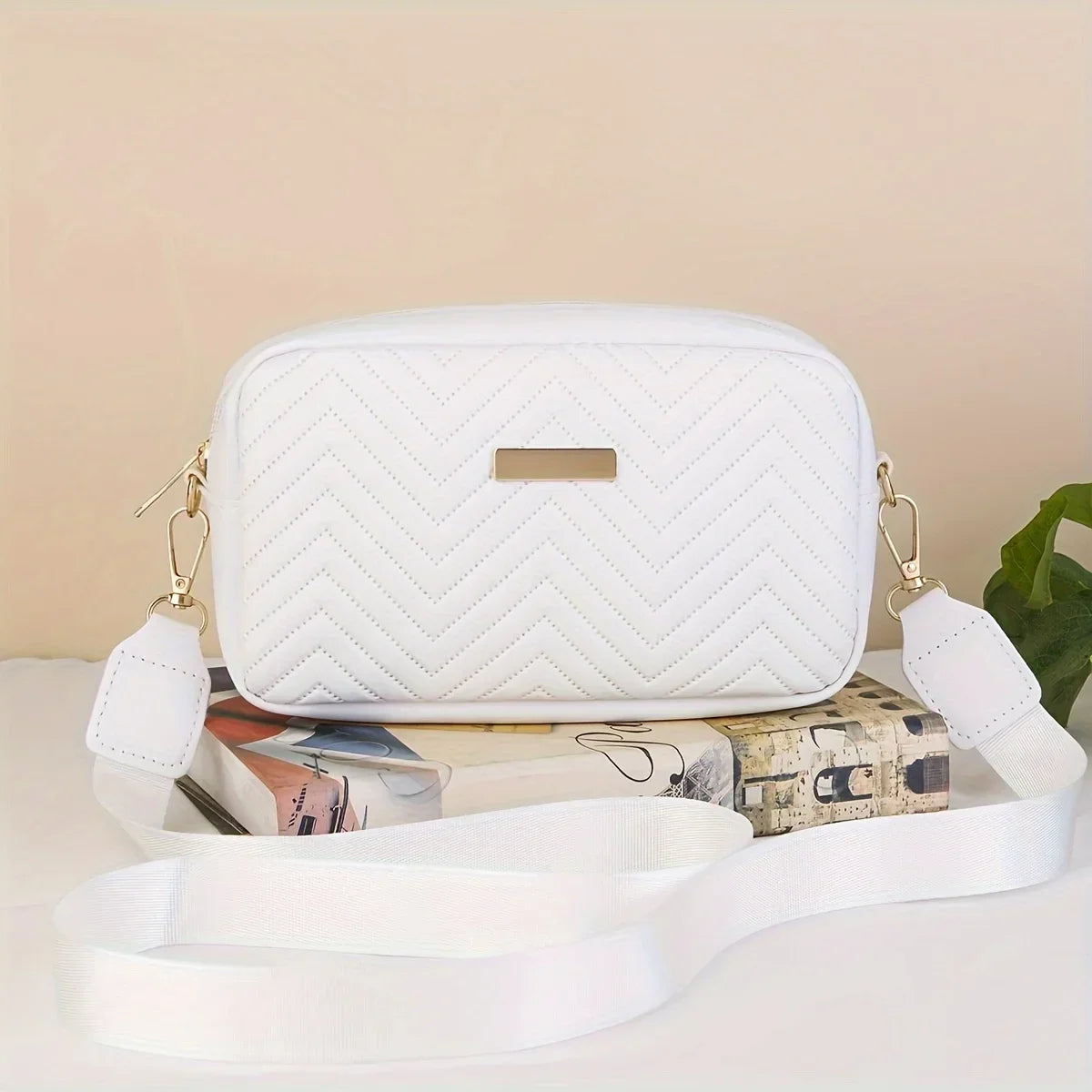 Minimalist Quilted Crossbody Bag