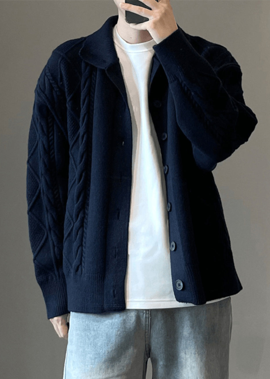 Phillip | Cable Knitted Cardigan