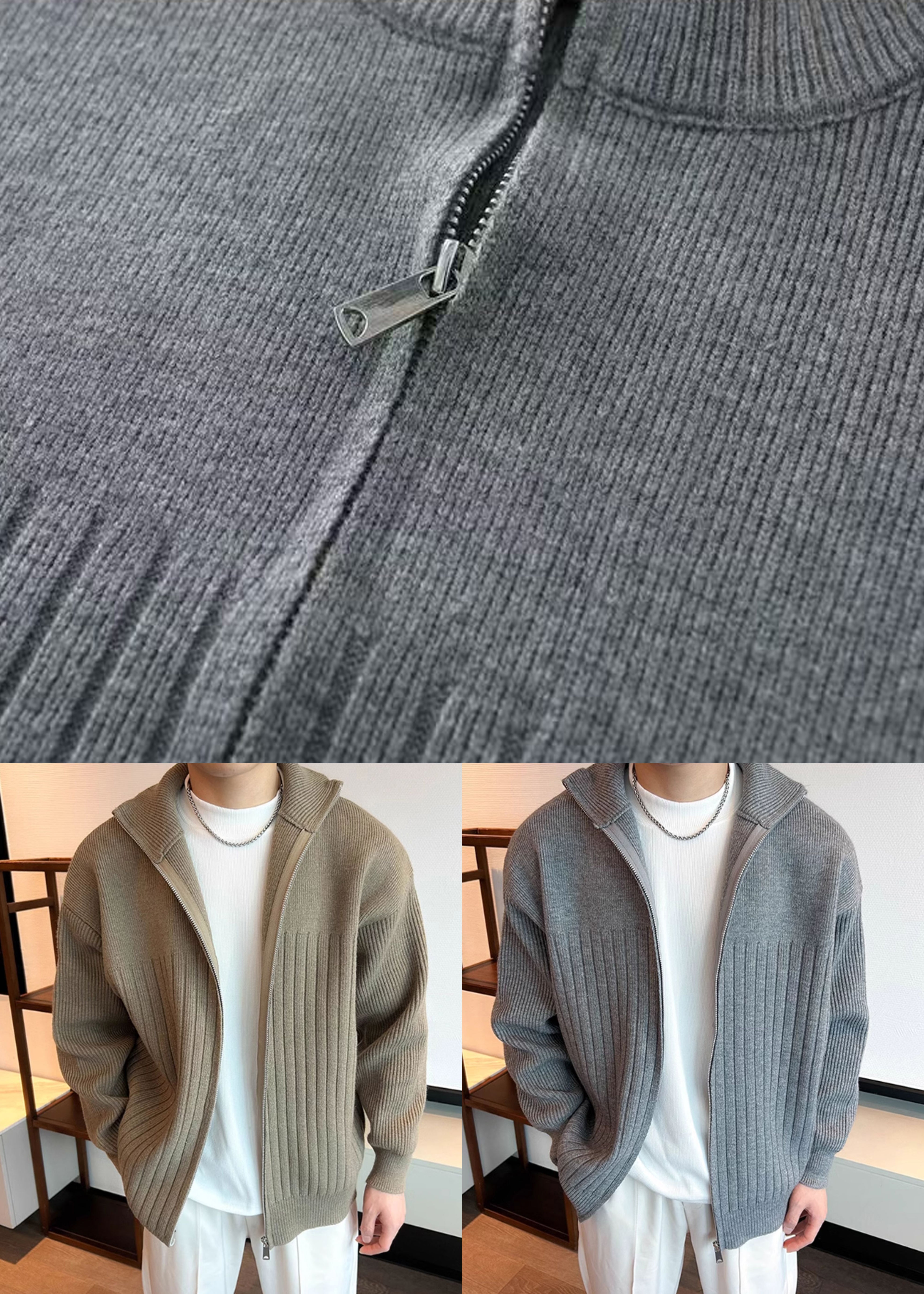Nick | Zip Up Cozy Knit Coat