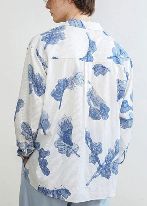 Bleu | Striped Button Cotton Shirt