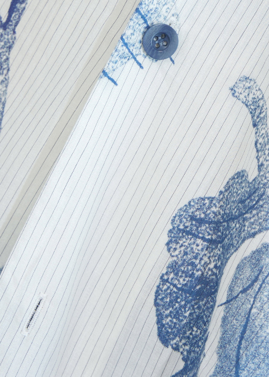 Bleu | Striped Button Cotton Shirt