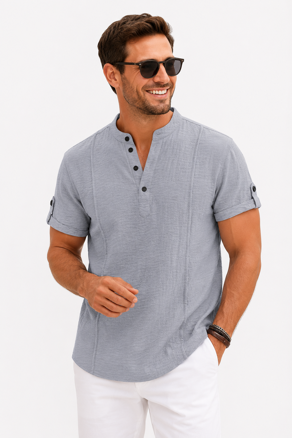 Xam | Henley Short Sleeve Casual Shirt