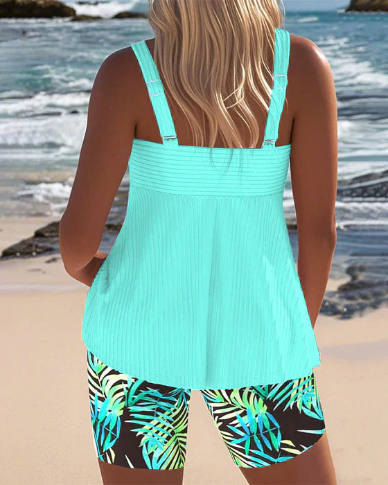 Daphne | Ribbed Tankini Shorts