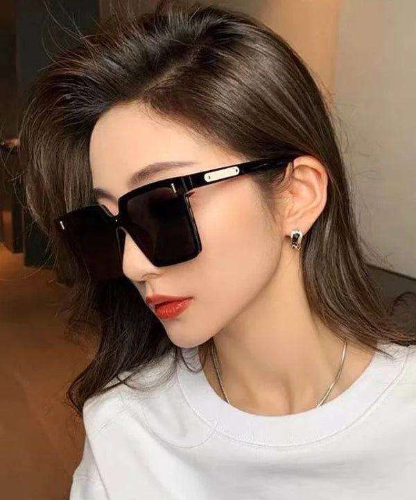 Zoey | Black Elegant Square Large Frame Sunglasses