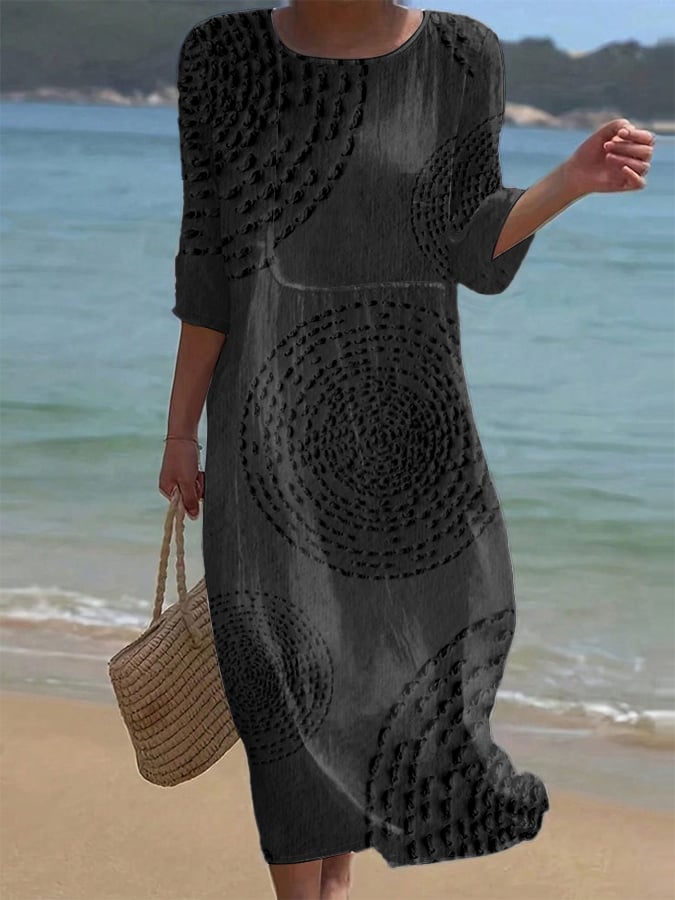 Dai | Casual Dress in Simple Solid Color Design