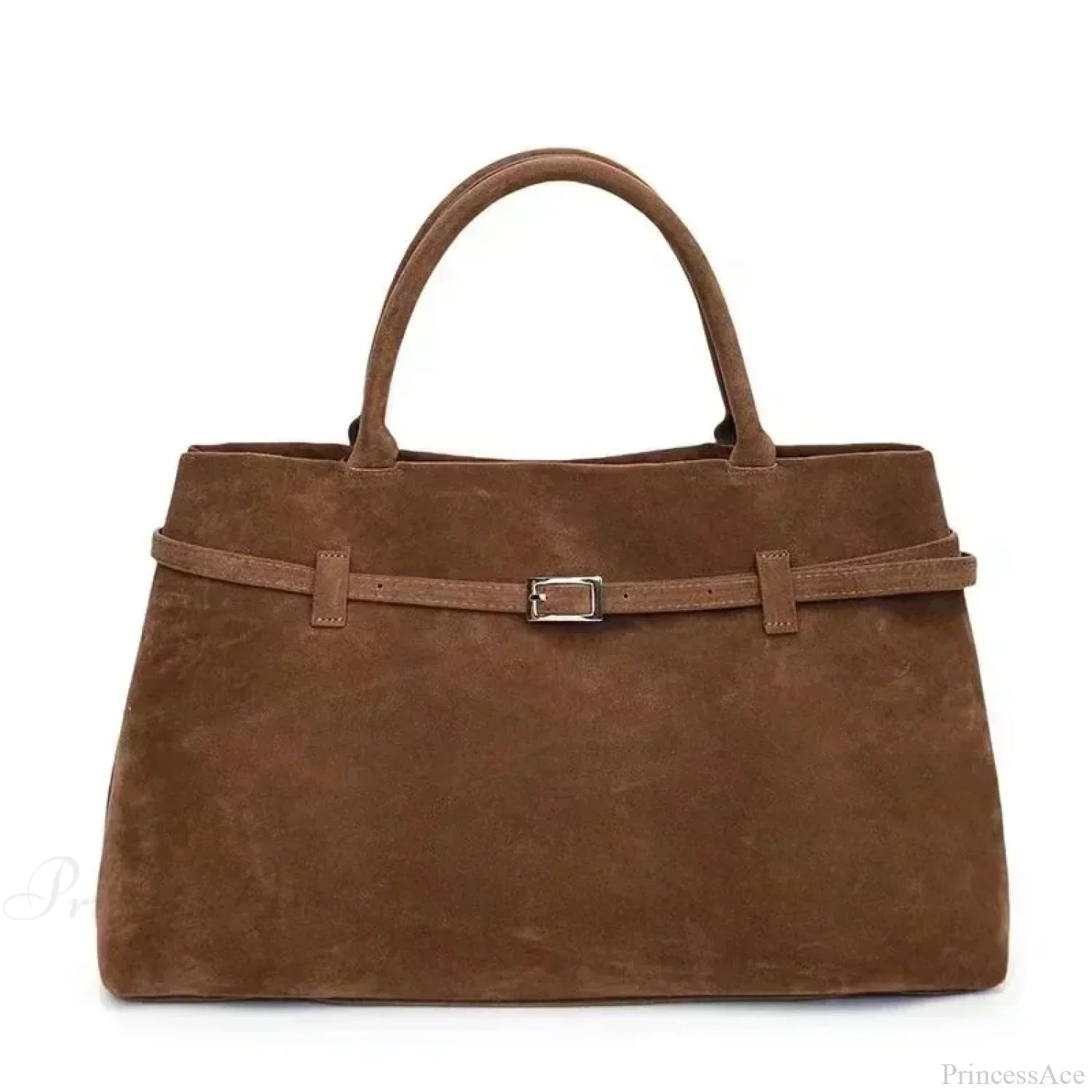 Grace | Faux Suede Hasp Large Tote Handbag
