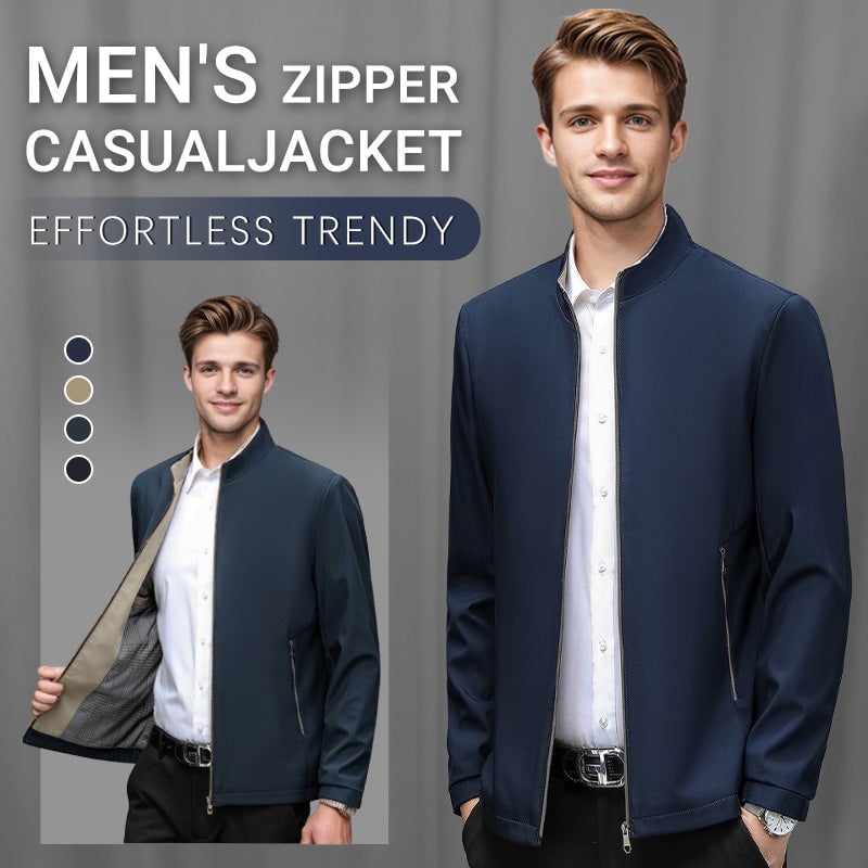 Moretti | Standing Collar Zipper Casual Jacket