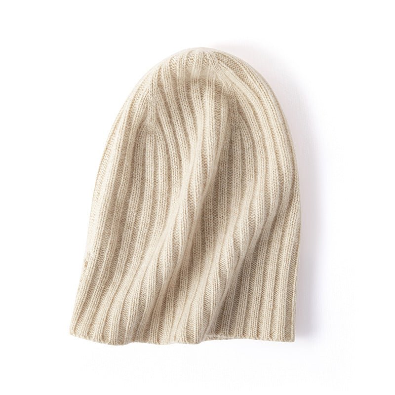 Elora | Cashmere Ribbed Knit Winter Hat