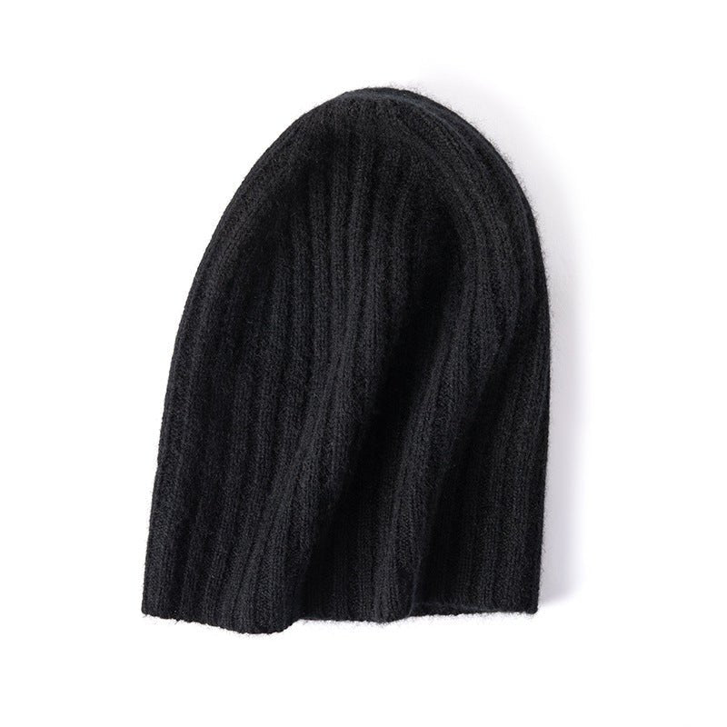 Elora | Cashmere Ribbed Knit Winter Hat