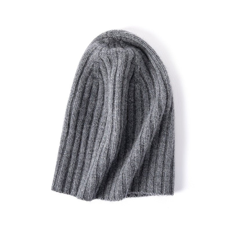 Elora | Cashmere Ribbed Knit Winter Hat