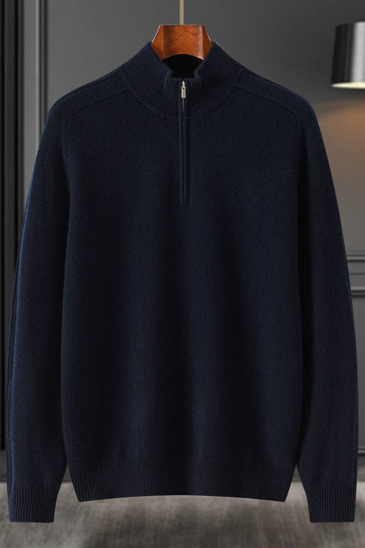 Karl | Ribbed Collar Cashmere Pullover