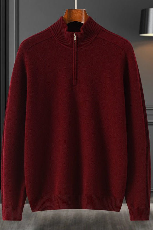 Karl | Ribbed Collar Cashmere Pullover