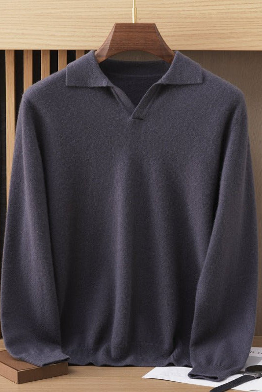 Cezar | Collared Cashmere Knit Pullover