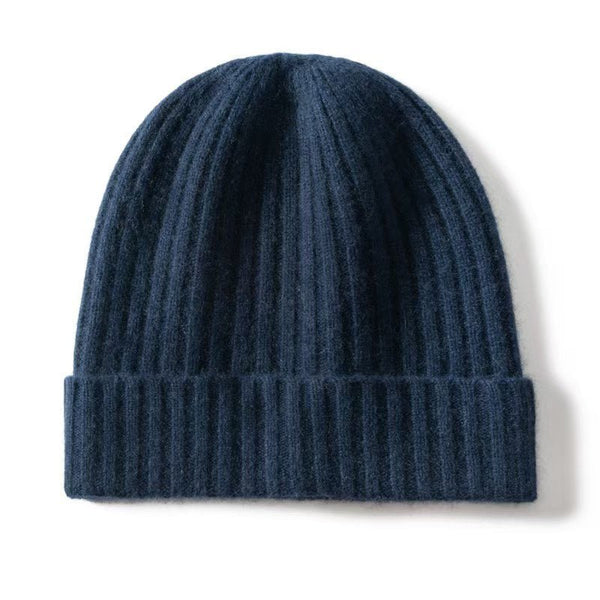 King | Unisex Ribbed Knit Cashmere Beanie