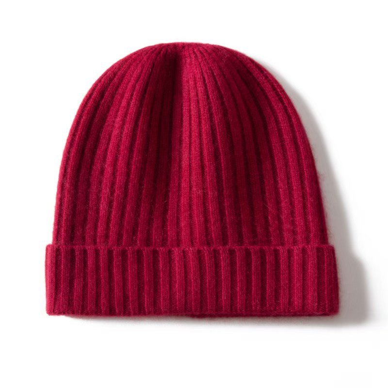 King | Unisex Ribbed Knit Cashmere Beanie
