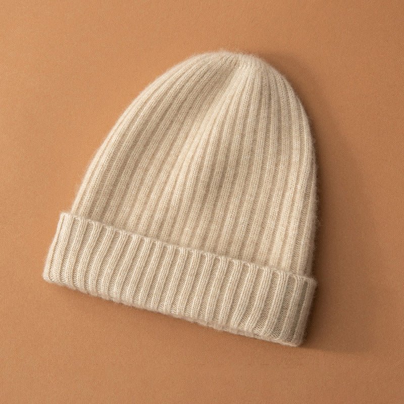 King | Unisex Ribbed Knit Cashmere Beanie